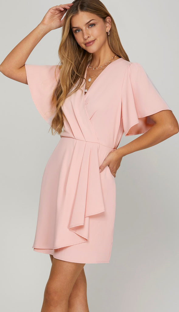 That's A Wrap Ruffled Wrap Dress- Off White