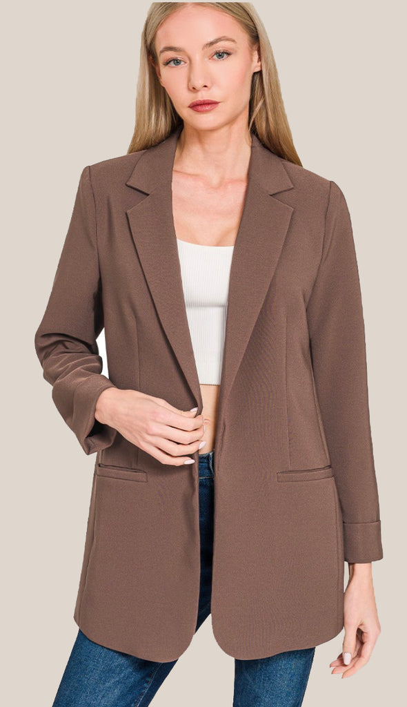 Dreams Happening Blazer- Brown