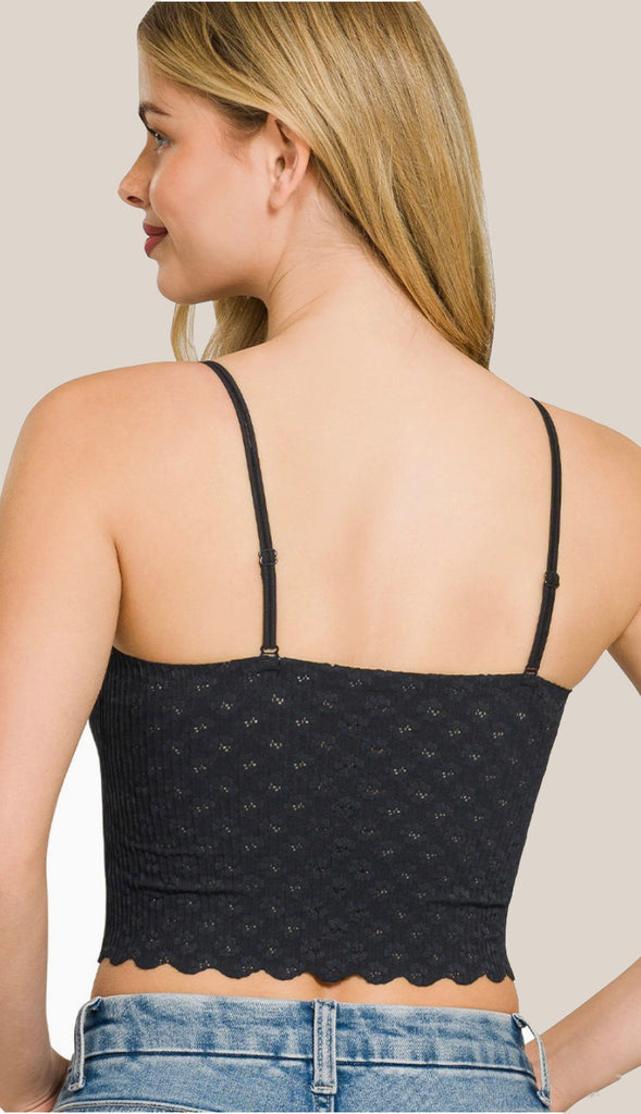 Seamless Lace Bralette With Bra Pads