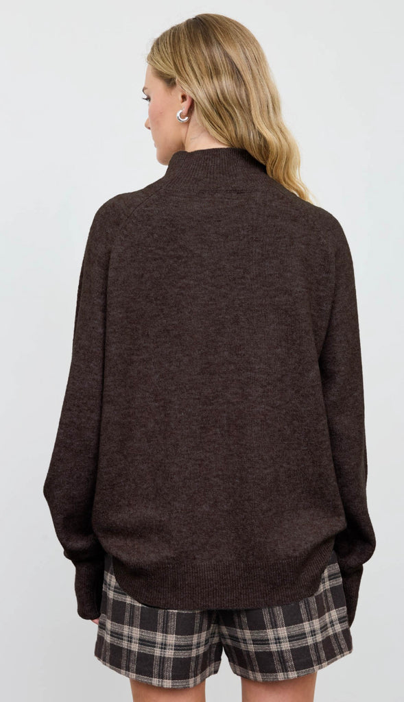 Evie Center Seam Mock Neck Relaxed Sweater (4 colors!)