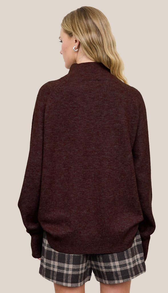 Evie Center Seam Mock Neck Relaxed Sweater (4 colors!)