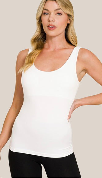Seamless Tank Top With Built-In Bra