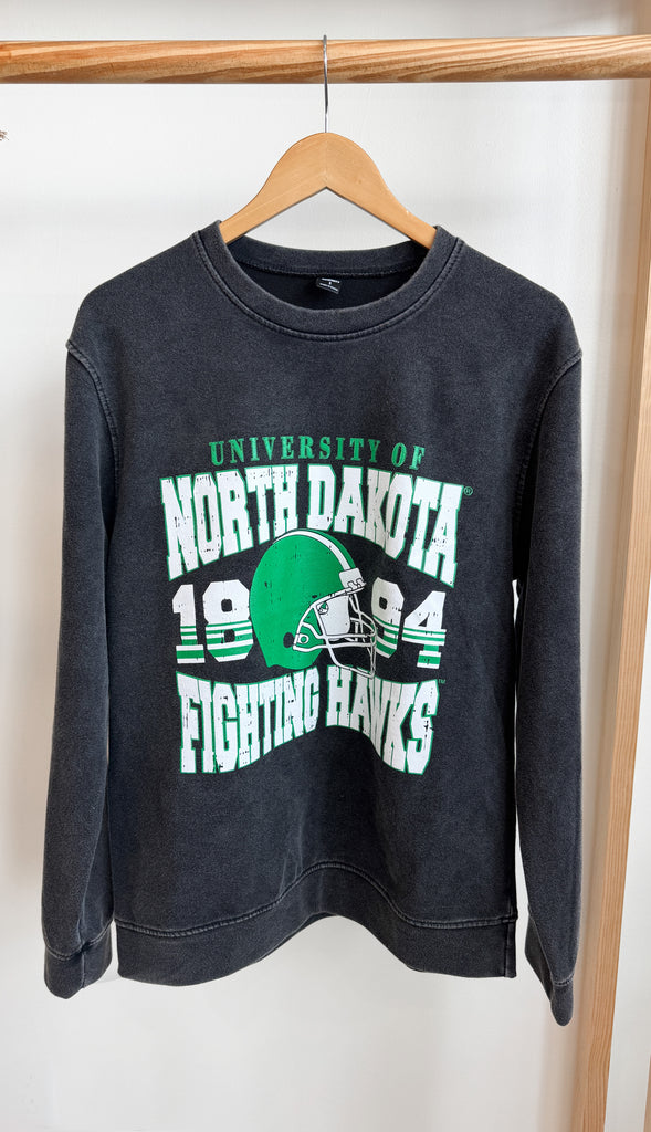 NODAK Vintage Distressed Crewneck- Faded Black