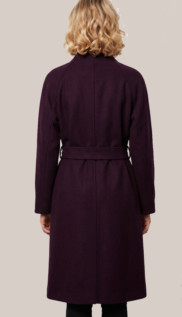 Sarena Funnel Neck Belted Coat- Oatmeal