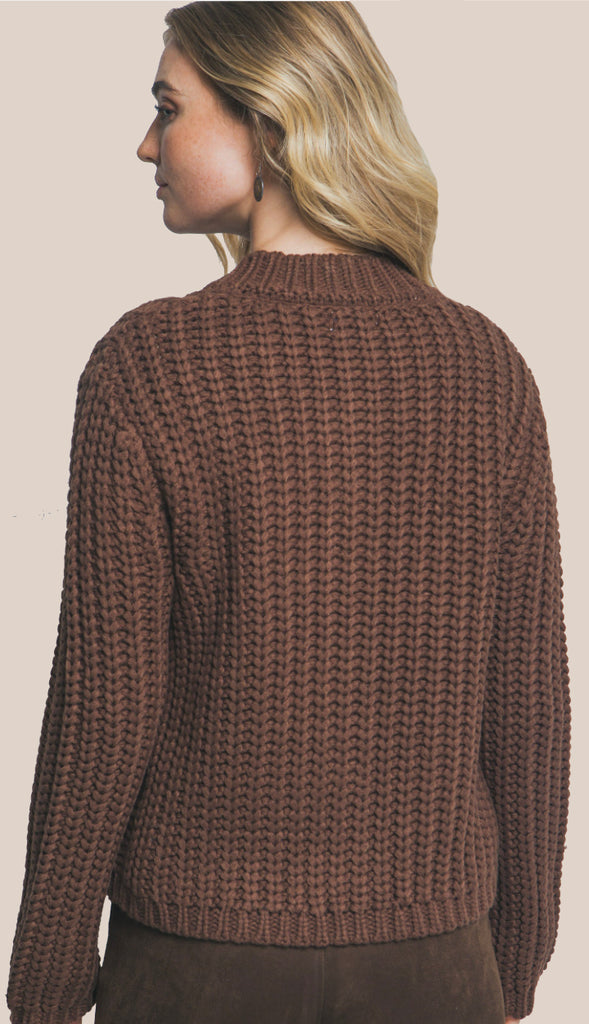 Beth Chunky Knit Cardigan- Black