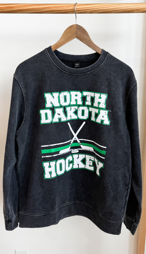 NODAK Vintage Distressed Crewneck- Faded Black