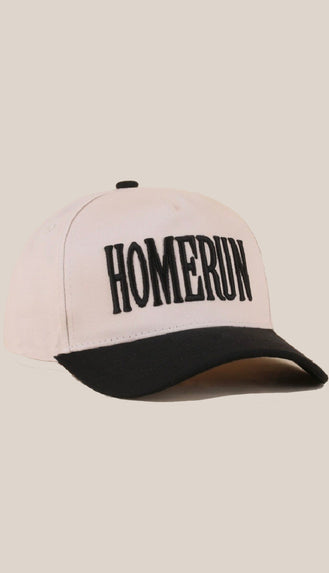 Homerun Two Tone Baseball Hat- Black