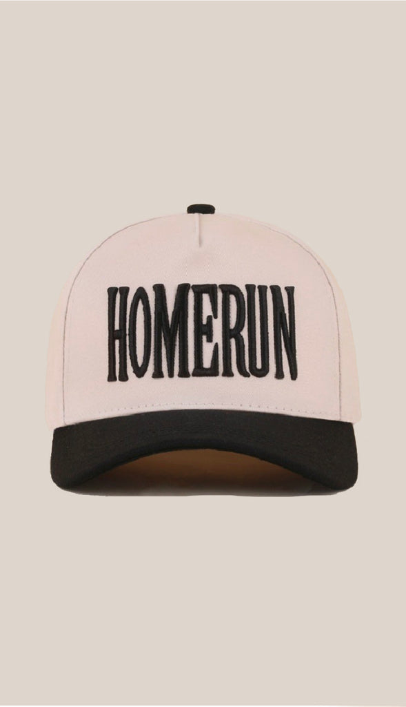 Homerun Two Tone Baseball Hat- Black