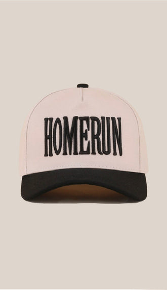 Homerun Two Tone Baseball Hat- Black
