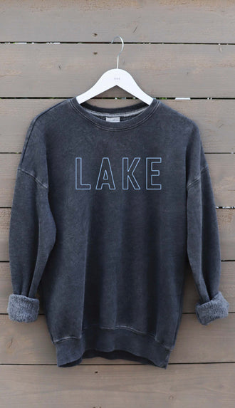 Lake Crewneck Sweatshirt- Vintage Black