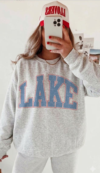 Lake Oversized Sweatshirt- Ash Grey
