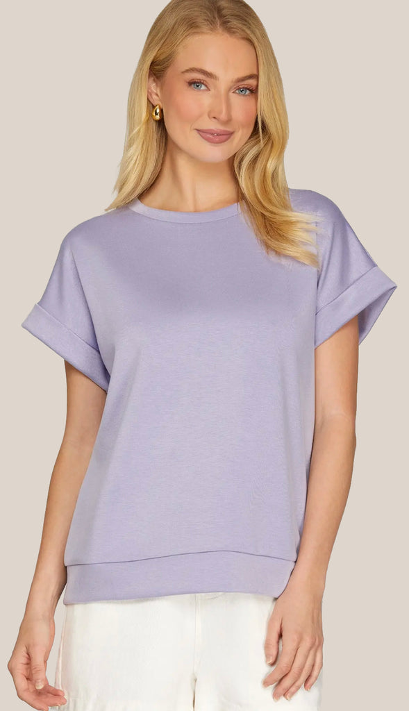 Jayme High Waist Skort With Pockets- Lilac