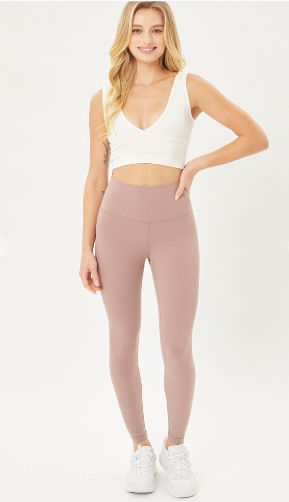 Buttery Soft Leggings- Pink Clay