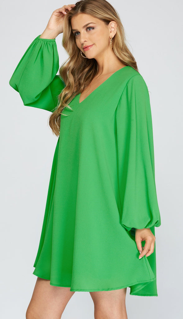 Go With The Flow Flounce Dress- Pink