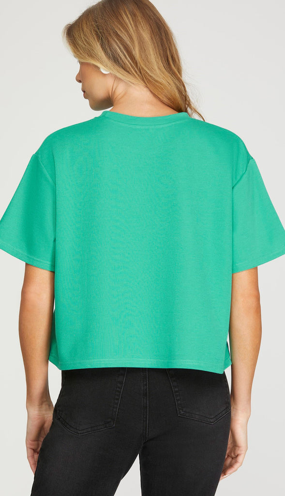 Clear On Comfort Knit Shorts- Jade