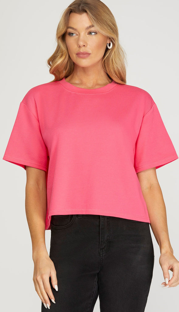 Clear On Comfort Knit Shorts- Bubble Gum
