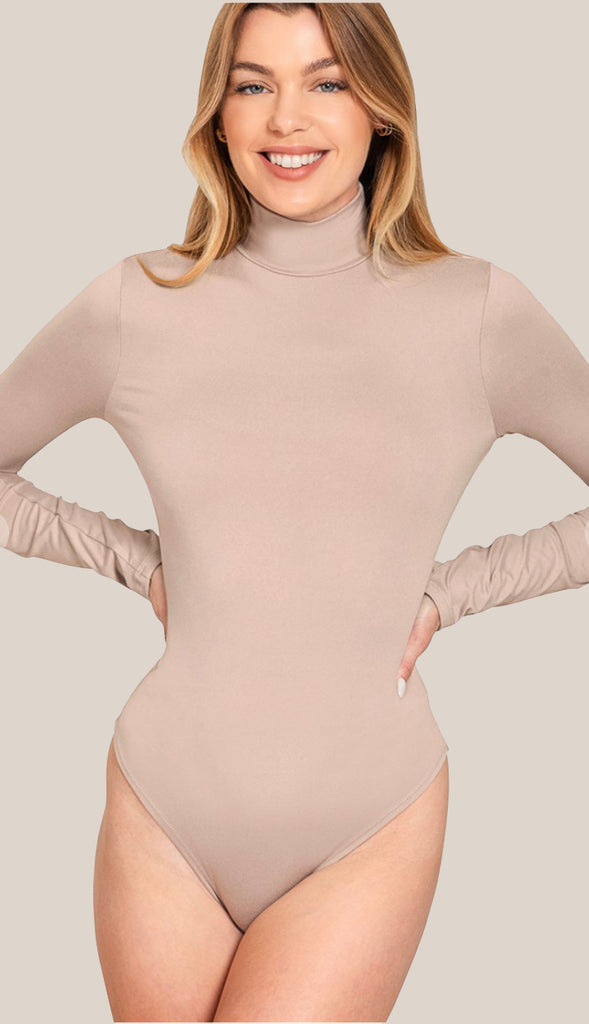 Skims Dupe Mock Neck Bodysuit