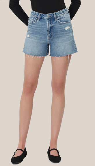 Vervet Super High Rise Live Wire Denim Shorts- Medium Wash
