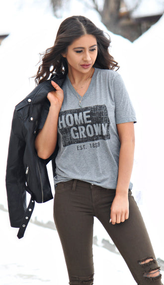 Home Grown Tee- Grey