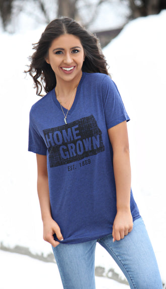 Home Grown Tee- Navy