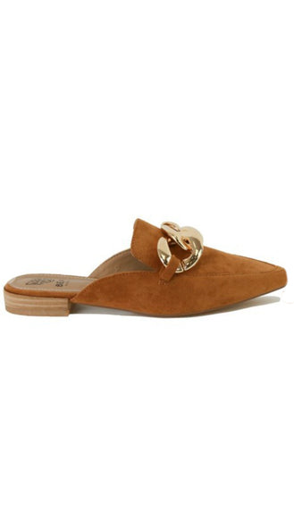 Chain Link Mules- Taupe
